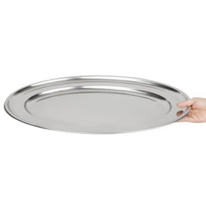 Plat de service ovale inox - 605mm - Olympia - Fourniresto