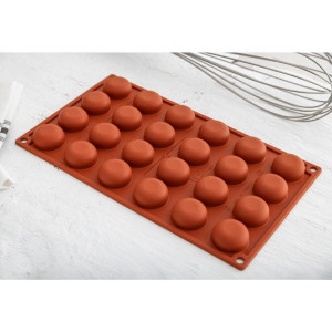 24 Pomponnettes Silicone Mould Formaflex - Pavoni