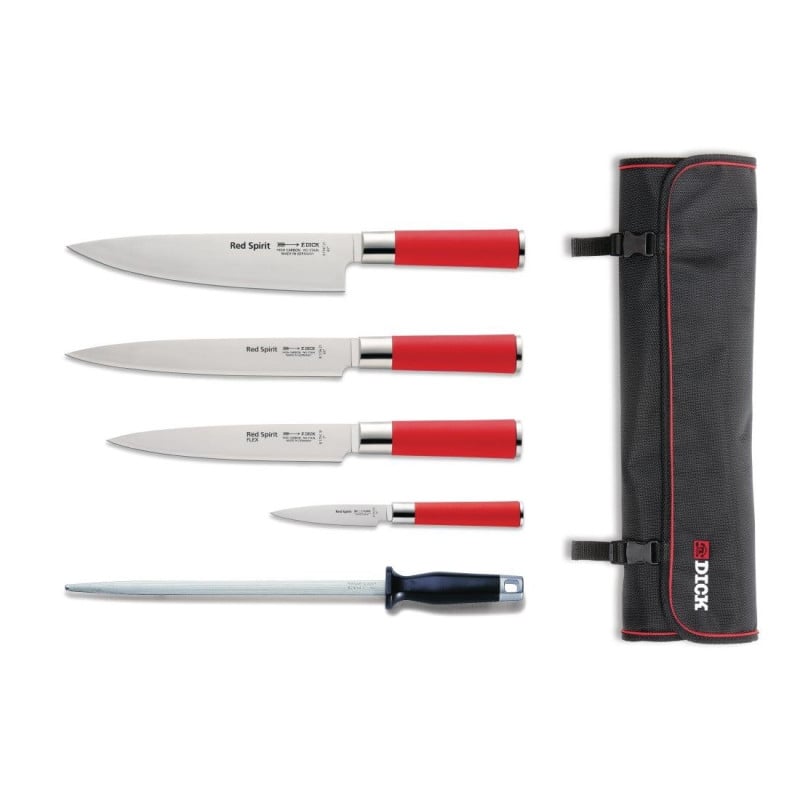 Set di 5 coltelli Red Spirit e custodia - Dick