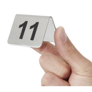 Stainless steel table numbers 11 to 20 - Olympia - Fourniresto