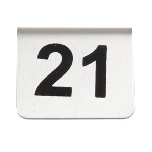 Stainless steel table numbers 21 to 30 - Olympia - Fourniresto