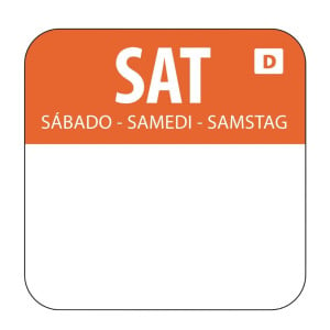 Soluble Food Labels "Saturday" - Pack of 1000 - Vogue