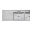 Lavello in Acciaio Inox - L 2400 x P 600 mm - Vogue
