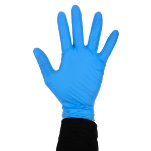 Non-powdered blue XL nitrile gloves - Pack of 100 - FourniResto - Fourniresto