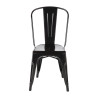 Sedie Bistro Impilabili in Acciaio - Nero - Set di 4 - Bolero