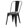 Sedie Bistro Impilabili in Acciaio - Nero - Set di 4 - Bolero