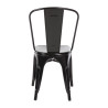 Sedie Bistro Impilabili in Acciaio - Nero - Set di 4 - Bolero