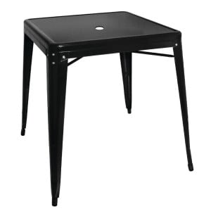 Tavolo Bistro Quadrato in Acciaio Nero – L 668 x P 668 mm - Bolero