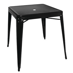 Tavolo Bistrot Quadrato in Acciaio Nero - L 668 x P 668 mm - Bolero