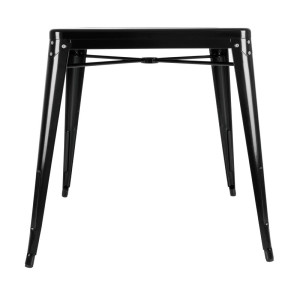 Tavolo Bistrot Quadrato in Acciaio Nero - L 668 x P 668 mm - Bolero