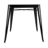 Tavolo Bistrot Quadrato in Acciaio Nero - L 668 x P 668 mm - Bolero