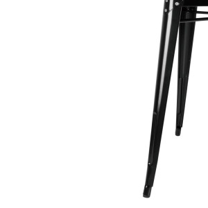 Tavolo Bistrot Quadrato in Acciaio Nero - L 668 x P 668 mm - Bolero