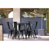 Tavolo Bistrot Quadrato in Acciaio Nero - L 668 x P 668 mm - Bolero