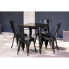 Tavolo Bistrot Quadrato in Acciaio Nero - L 668 x P 668 mm - Bolero