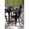 Table Bistro Carrée en Acier Noire – L 668 x P 668 mm - Bolero