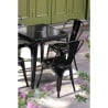 Tavolo Bistrot Quadrato in Acciaio Nero - L 668 x P 668 mm - Bolero