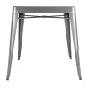 Tavolo Quadrato in Acciaio Grigio Metallizzato - L 668 x P 668 mm - Bolero