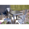 Square Table in Metallic Grey Steel - W 668 x D 668 mm - Bolero