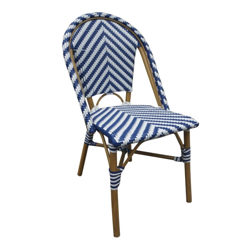 Sedia stile parigino in rattan blu - Set di 2 - Bolero