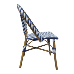 Sedia stile parigino in rattan blu - Set di 2 - Bolero