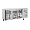 Tavolo refrigerato positivo a 3 porte vetrate - 358 L - Polar