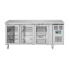 Tavolo refrigerato positivo a 3 porte vetrate - 358 L - Polar