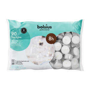 Candele Scaldavivande 8 h - Ø 39 mm - Confezione da 90 - Bolsius