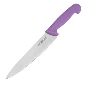 Coltello da cucina Hygiplas - Precisione 215mm, Manico Viola