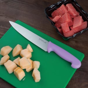 Coltello da cucina Hygiplas - Precisione 215mm, Manico Viola