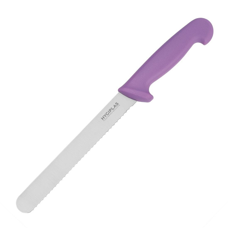 Coltello per il pane Hygiplas Viola 200 mm: Tagliare senza sforzo!