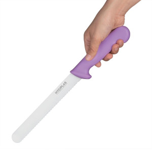 Coltello per il pane Hygiplas Viola 200 mm: Tagliare senza sforzo!