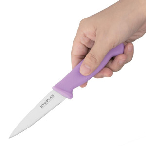 Coltello da cucina viola 90 mm Hygiplas: Precisione e comfort in cucina