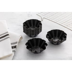 Stampi antiaderenti per mini brioche 75 mm - Set di 12, Matfer Bourgeat