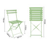 Folding Chairs Light Green Steel - Comfort and Durability