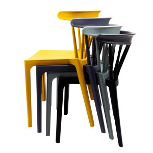 Sedie in Polipropilene Antracite - Set di 4: Design elegante e comfort duraturo