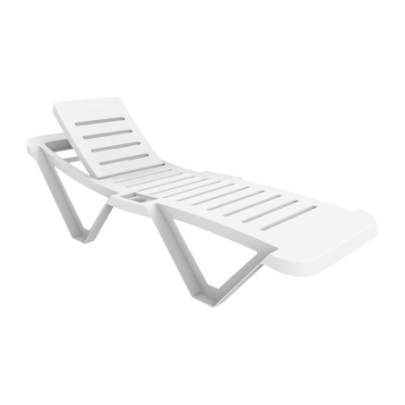 Chaises Longues en Polypropylène Blanc - Lot de 4 by Resol