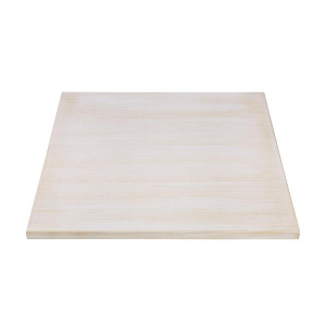 Piano del Tavolo Quadrato Pre-forato Vintage Bianco 700 mm Bolero - Legno di vimini di alta qualità