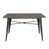 Table d'extérieur bois noir Bolero : Esthétique bois, robustesse aluminium pour vos espaces extérieurs professionnels.