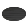 Piatto Tavolo Rotondo in Alluminio Nero Bolero 580mm - Moderno e Resistente