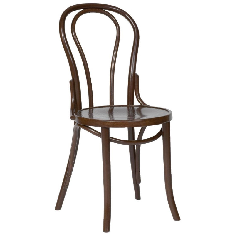 Sedie Bistrot Legno Curvato Finitura Noce. Fascino e Comfort per il Tuo Ristorante.