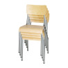 Sedia in Legno Zincato - Set di 4 Bolero