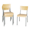 Sedia in Legno Zincato - Set di 4 Bolero