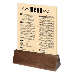 Porta menu in Acacia Olympia - Lotto di 10, Design Elegante