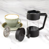 Caffettiera a Stantuffo Nera 3 Tazze Olympia - Preparate un caffè delizioso