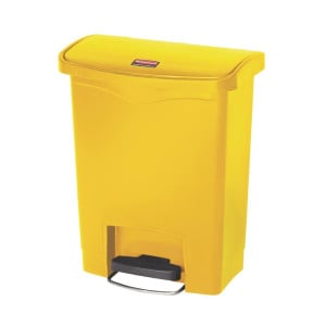 Poubelle Jaune 30L Rubbermaid - Pedale Frontale Ultra Resistente