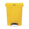 Poubelle Jaune 30L Rubbermaid - Pedale Frontale Ultra Resistente
