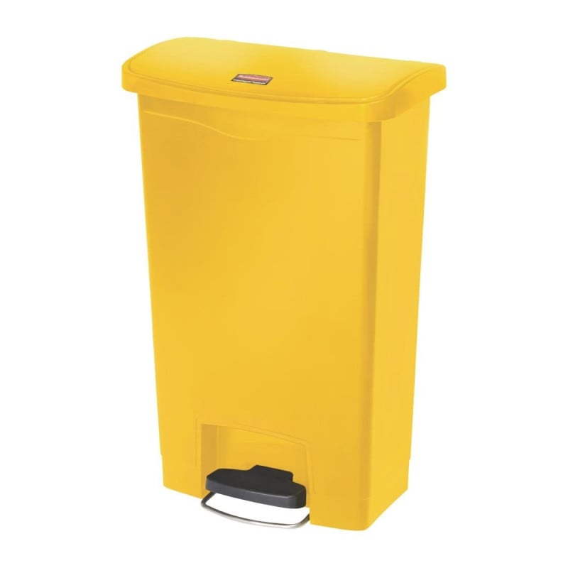 Cestino con pedale Slim Jim Rubbermaid - Giallo 50L