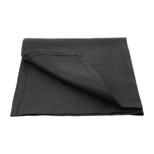 Tovaglioli da tavola in lino nero 400x400mm - Confezione da 12: Eleganza e Qualità Olympia