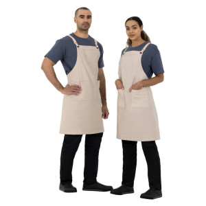 Grembiule Pettorina Cotone Grigio Southside - Cucina Professionisti
