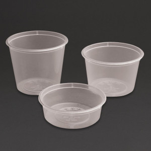 Microwavable Sauce Pots 150 ml - Pack of 100 - Polypropylene Quality